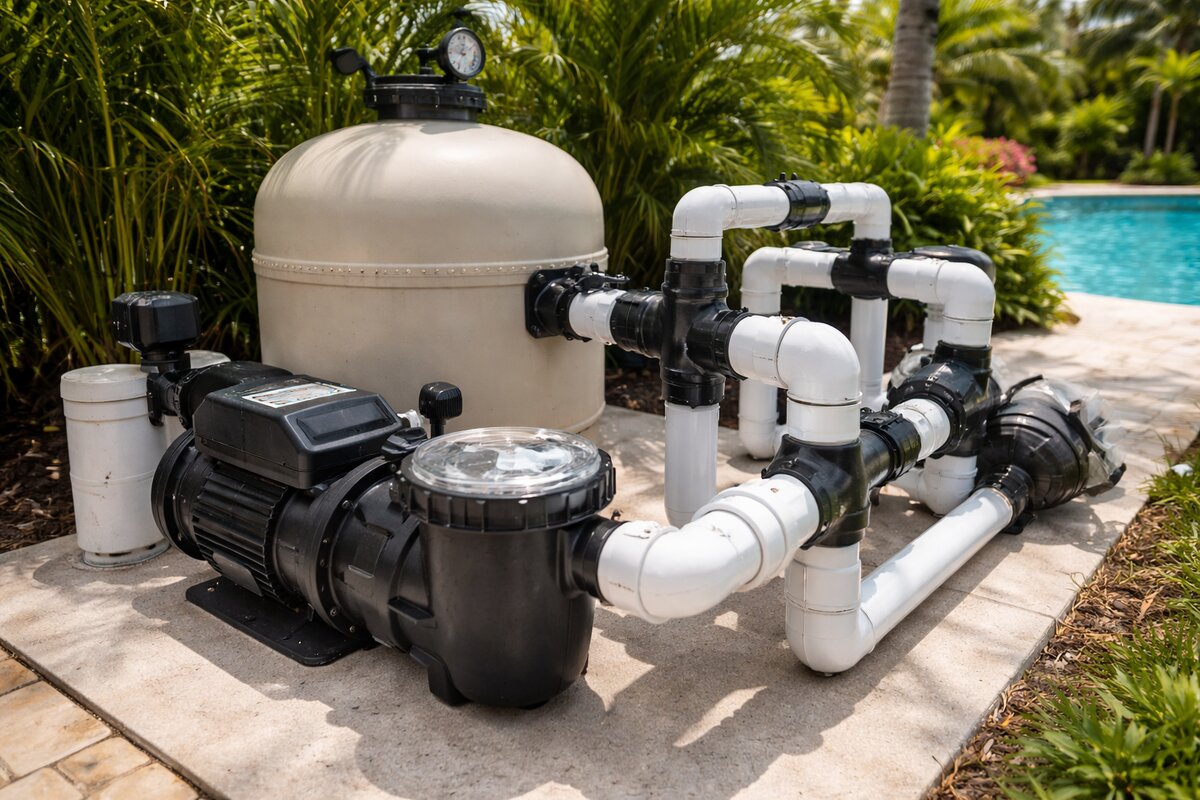Pool pump and filter equipment repair in Plantation