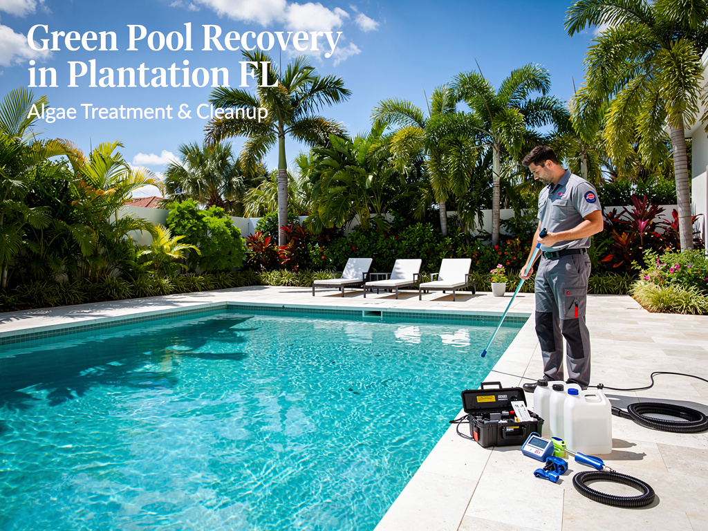 Green Pool Recovery in Plantation FL | Algae Treatment & Cleanup