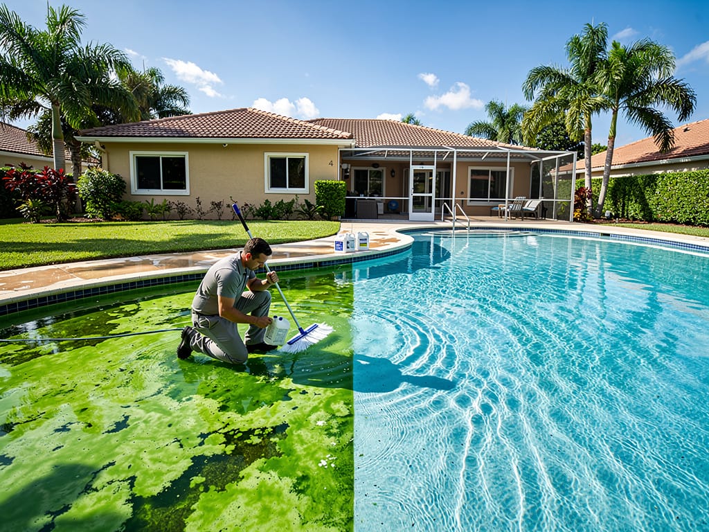 Green Pool Recovery in Lauderhill, FL: Process, Cost, and Post-Storm Treatment - pool service Fort Lauderdale FL