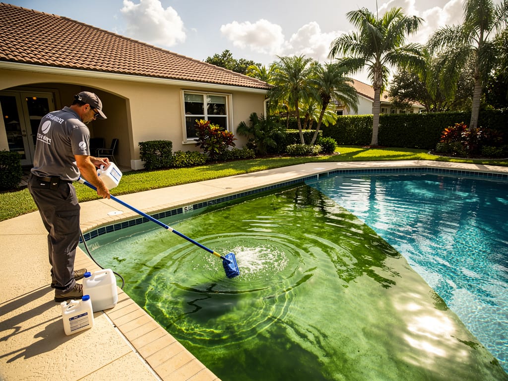 Green Pool Recovery in Cooper City FL: Prevention and Treatment for Rock Creek and Embassy Lakes - pool service Fort Lauderdale FL