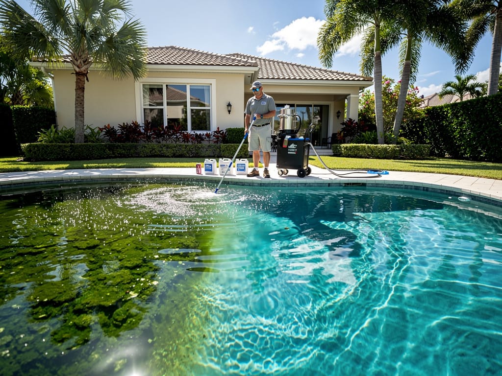 Green Pool Recovery in Parkland FL: Estate-Scale Treatment for Heron Bay and Custom Pool Systems - pool service Fort Lauderdale FL