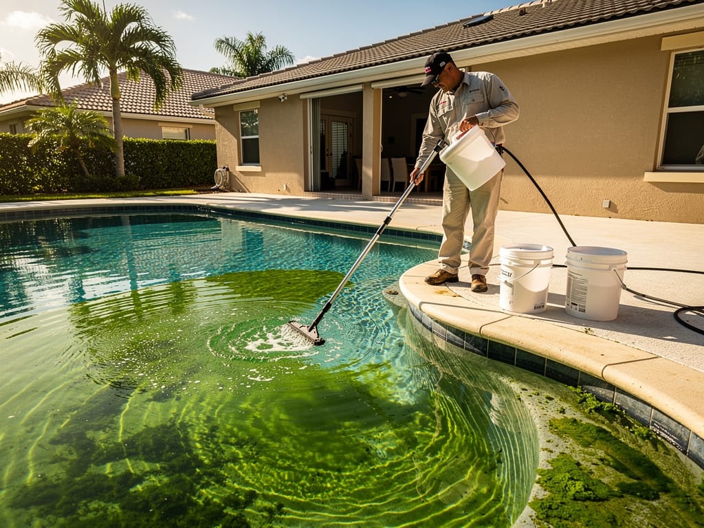 Green Pool Recovery in Sunrise FL: Prevention, HOA Compliance, and Treatment for South Florida's Busy City - pool service Fort Lauderdale FL