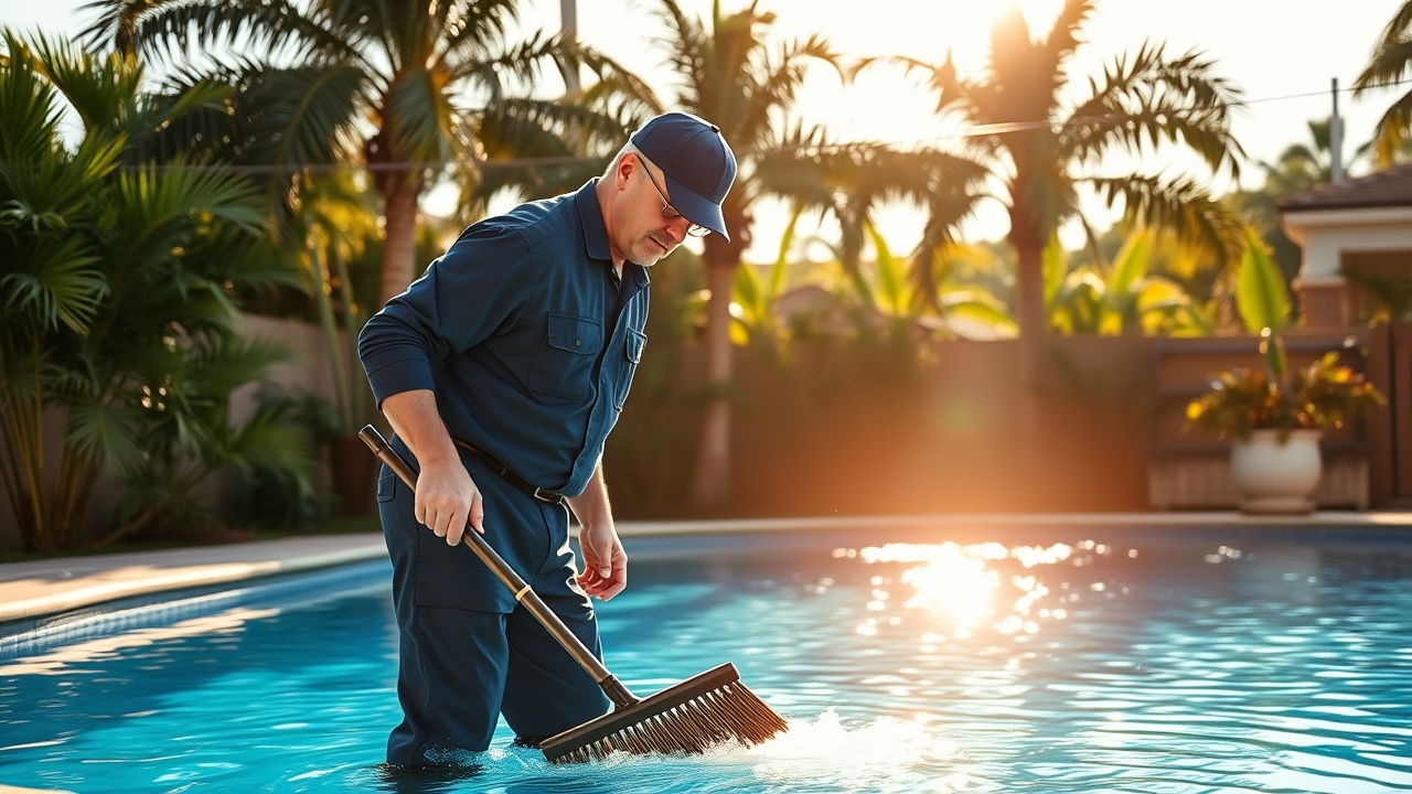 Pool service in Fort Lauderdale FL ensuring year-round pool readiness and maintenance for a sparkling, healthy swimming exper